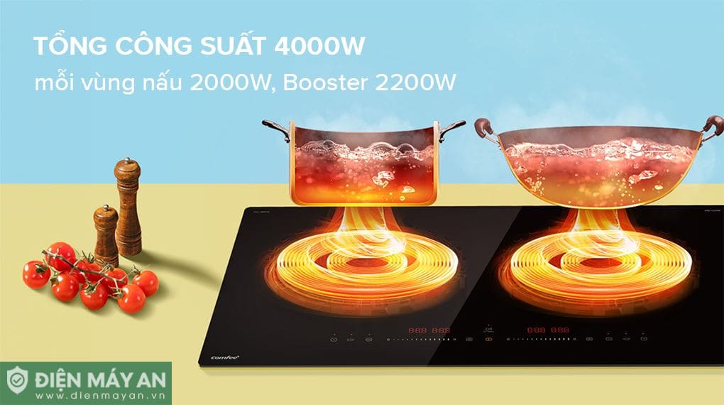 Bếp từ đôi âm Comfee CIH-44DIL 4400W